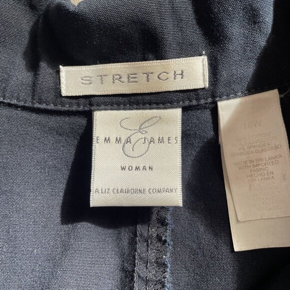 Womens Dark Blue Blazer Emma James  Woman Plus Size 16 W Pockets u - Picture 6 of 7